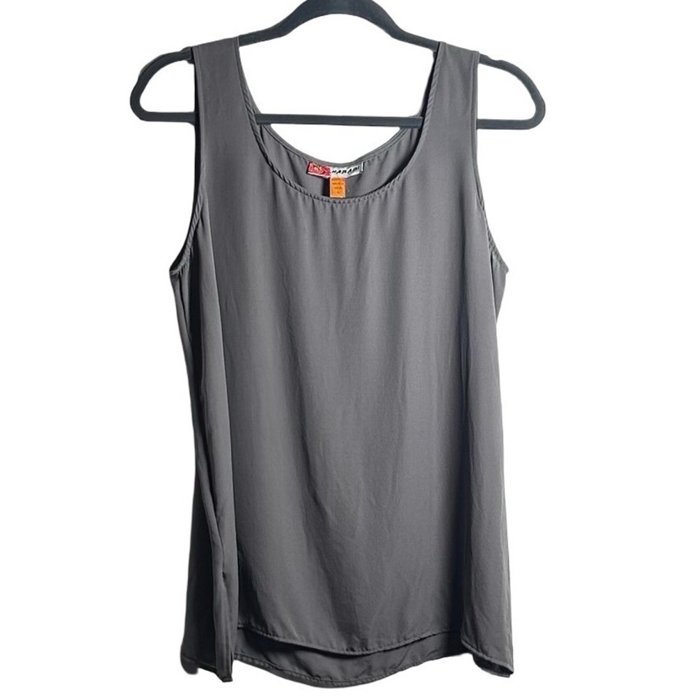 Harari Vintage 100% Silk Tank Size Large USA Minimalist Lagenlook Quiet Luxury